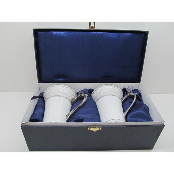 Sorelle Fine Porcelain Coffee Mugs Gift Box Set Of 2 - Picture 5 of 10